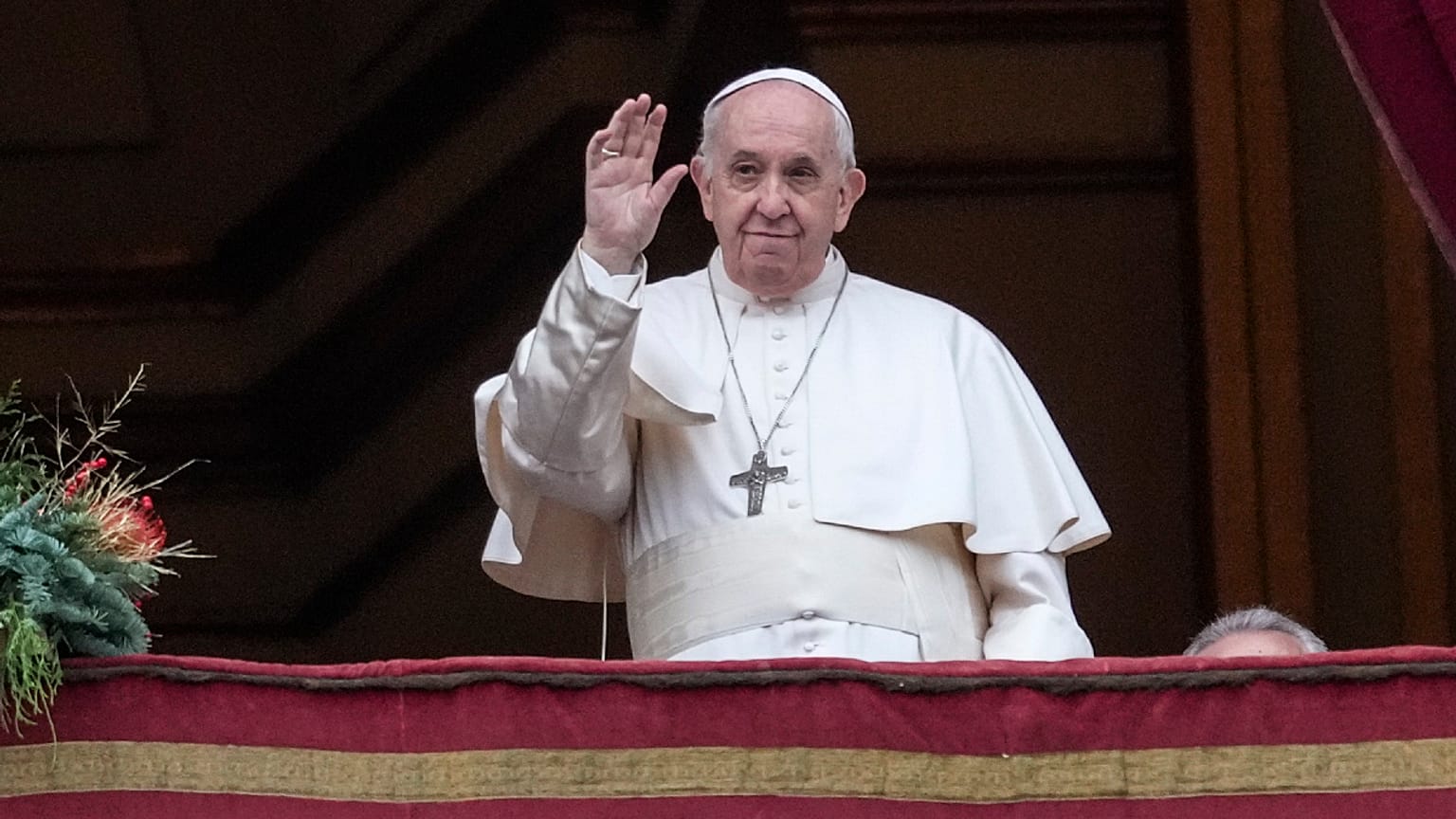 Papa Francisco na varanda da Basílica de São Pedro, no Vaticano