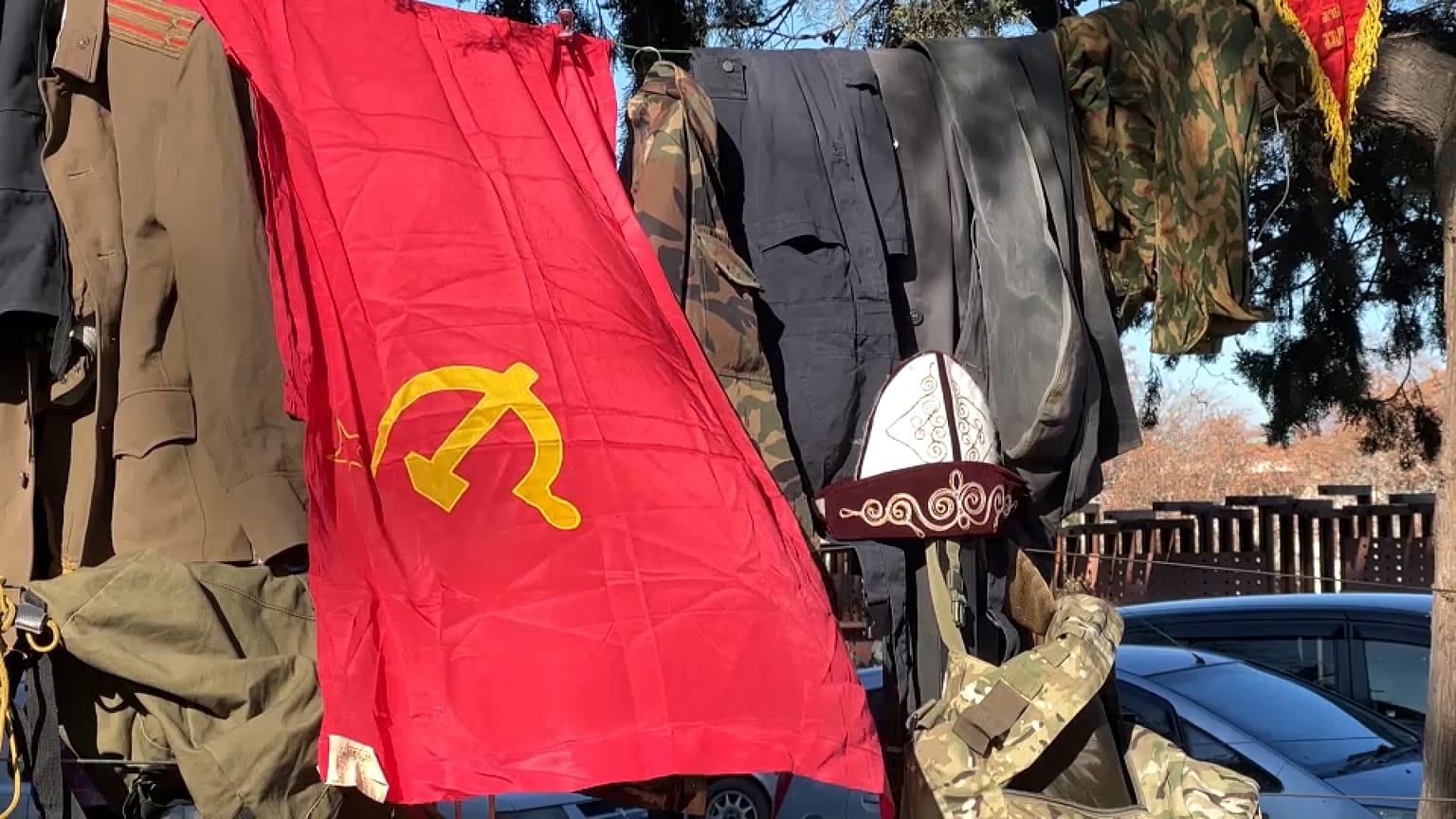 Drapeau de l'URSS en Géorgie