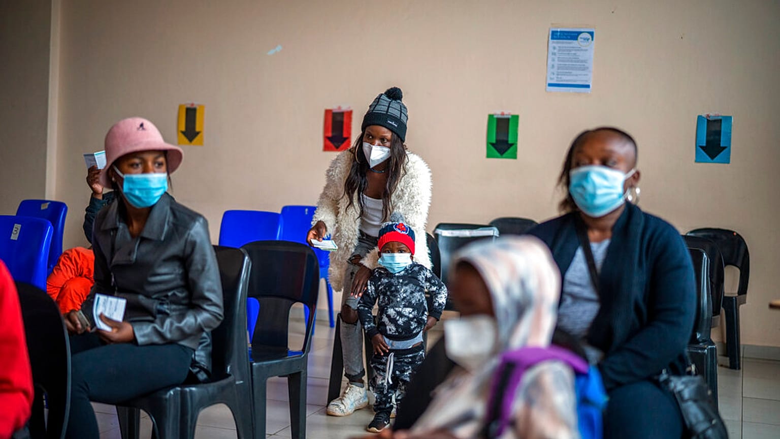 Warten auf die Impfung gegen Covid-19 in Südafrika