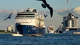 The Celebrity Summit cruise ship prepares to depart from PortMiami, Nov. 27, 2021, in Miami. 
