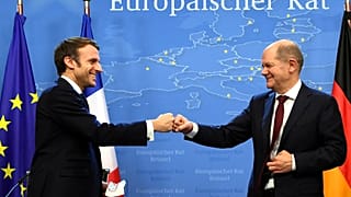 Almanya Başbakanı Olaf Scholz ve Fransa Cumhurbaşkanı Emmanuel Macron