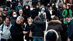 Auf den Champs Elysées in Paris am 28. Dezember 2021