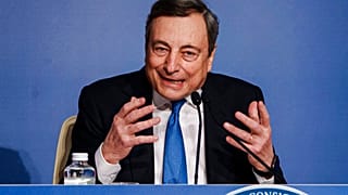 Primeiro-ministro italiano, Mario Draghi, dá conferência de imprensa em Roma, Itália