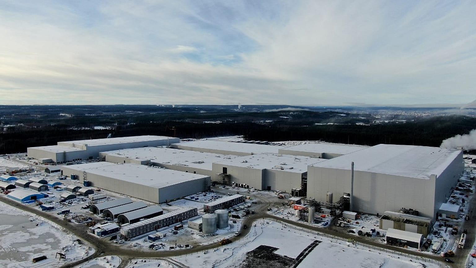 L'usine Northvolt à Skelleftea en Suède, image publiée le 29 décembre 2021 par l'entreprise
