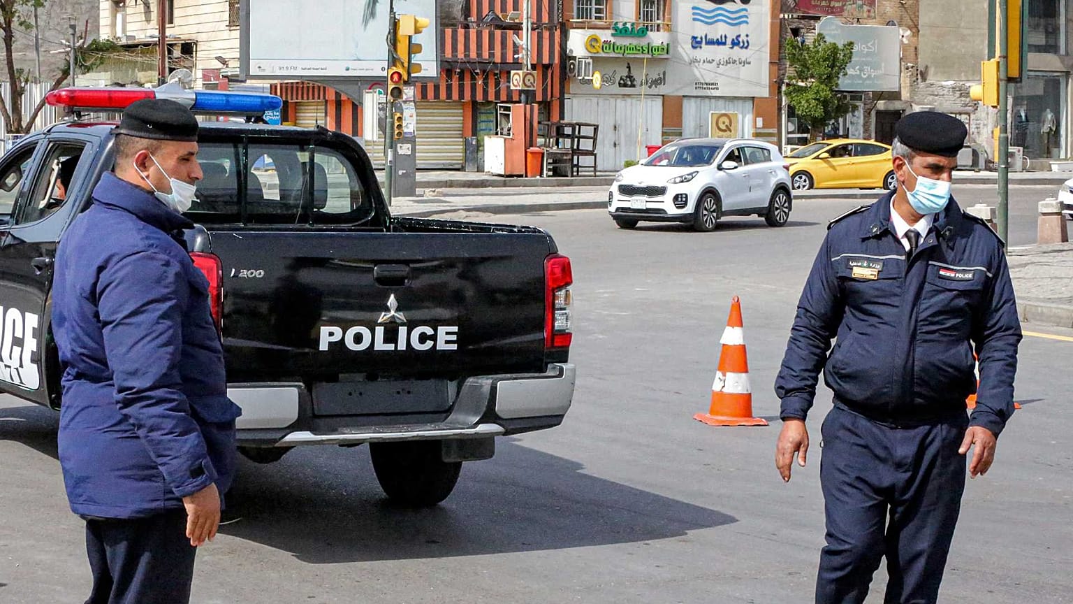 حي الكرادة بالعاصمة العراقية بغداد، 14 مارس 2021