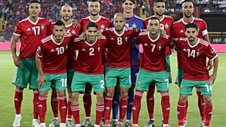 لاعبو منتخب المغرب خلال مشاركتهم في كأس الأمم الإفريقية لكرة القدم في القاهرة. 2019/06/28