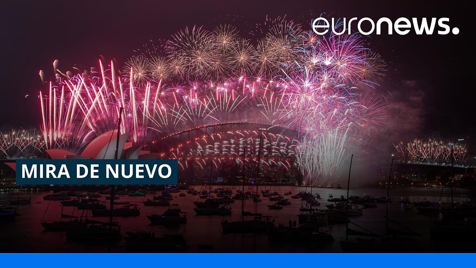 Fuegos artificiales en la ciudad de Sídney, Australia, para recibir el año 2022