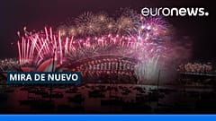 Fuegos artificiales en la ciudad de Sídney, Australia, para recibir el año 2022