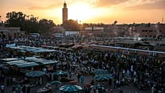 ساحة جامع الفناء التاريخية في مراكش، المغرب، 5 نوفمبر/ تشرين الثاني 2016 