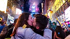 Le celebrazioni per l'anno nuovo a Times Square, New York