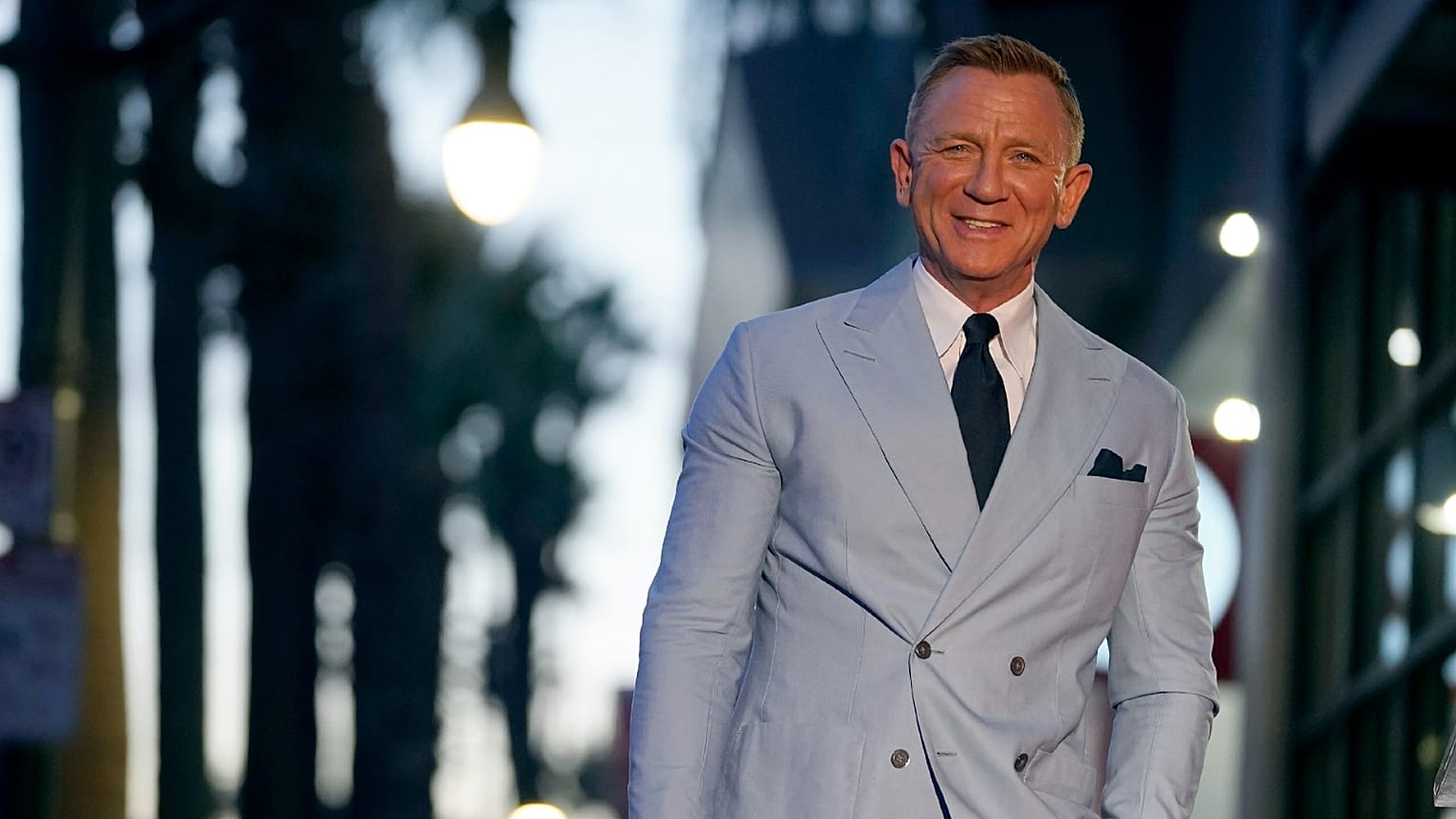 Daniel Craig appears during a ceremony honoring him with a star on the Hollywood Walk of Fame, Oct. 6, 2021, in Los Angeles. 