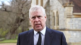 Britain's Prince Andrew speaks during a television interview at the Royal Chapel of All Saints at Royal Lodge, Windsor, England, Sunday, April 11, 2021.