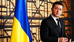 Ο Ουκρανός πρόεδρος Βολοντίμιρ Ζελένσκι κατά τη διάρκεια πρόσφατης επίσκεψής του στις Βρυξέλλες