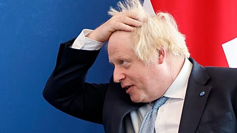 In this July 29, 2021, file photo, Britain's Prime Minister Boris Johnson attends a London-based summit.