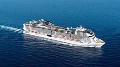 The MSC GRANDIOSA cruise ship. 