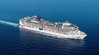 The MSC GRANDIOSA cruise ship. 