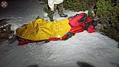 Grga Brkic was rescued 13 hours after falling 150 metres into a ravine while climbing the Velebit mountain range, on Croatia's Adriatic coast. 
