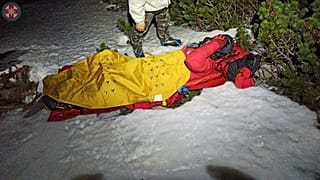 Grga Brkic was rescued 13 hours after falling 150 metres into a ravine while climbing the Velebit mountain range, on Croatia's Adriatic coast. 