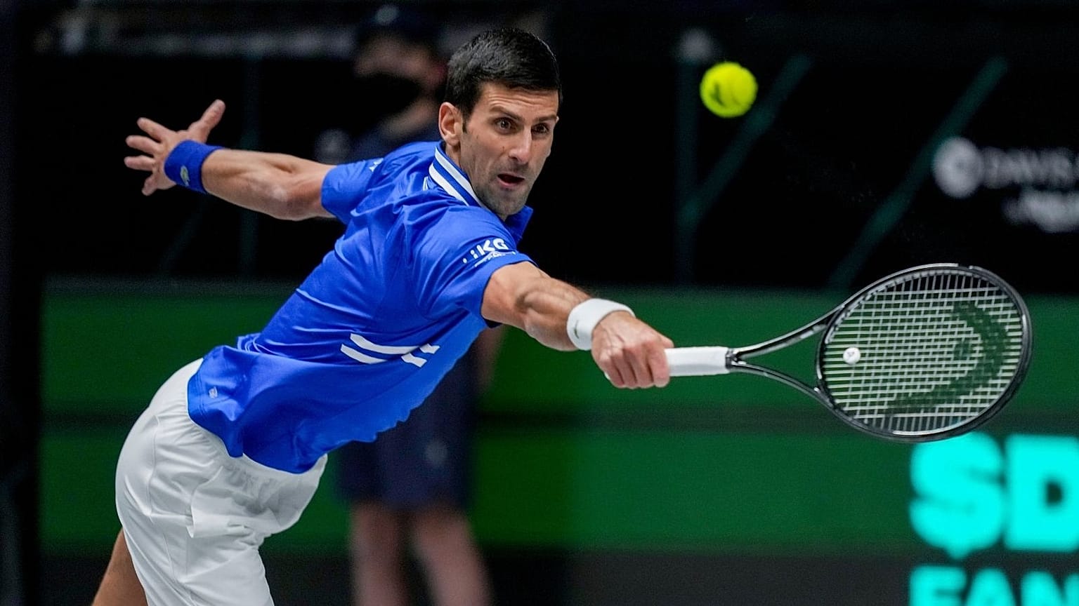 Novak Djokovic, pictured during a match in Austria in November, was due to defend his title at the Australian Open this month.