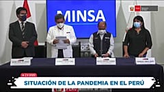 Rueda de prensa del ministro de Salud de Perú, Hernando Cevallos