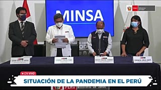 Rueda de prensa del ministro de Salud de Perú, Hernando Cevallos