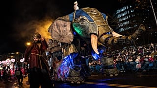 Members of the "Cabalgata de Reyes" parade in Madrid, Spain, Wednesday, Jan. 5, 2022