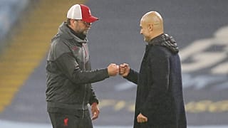Jürgen Klopp und Pep Guardiola beim 1:1 ihrer Teams im November 2020