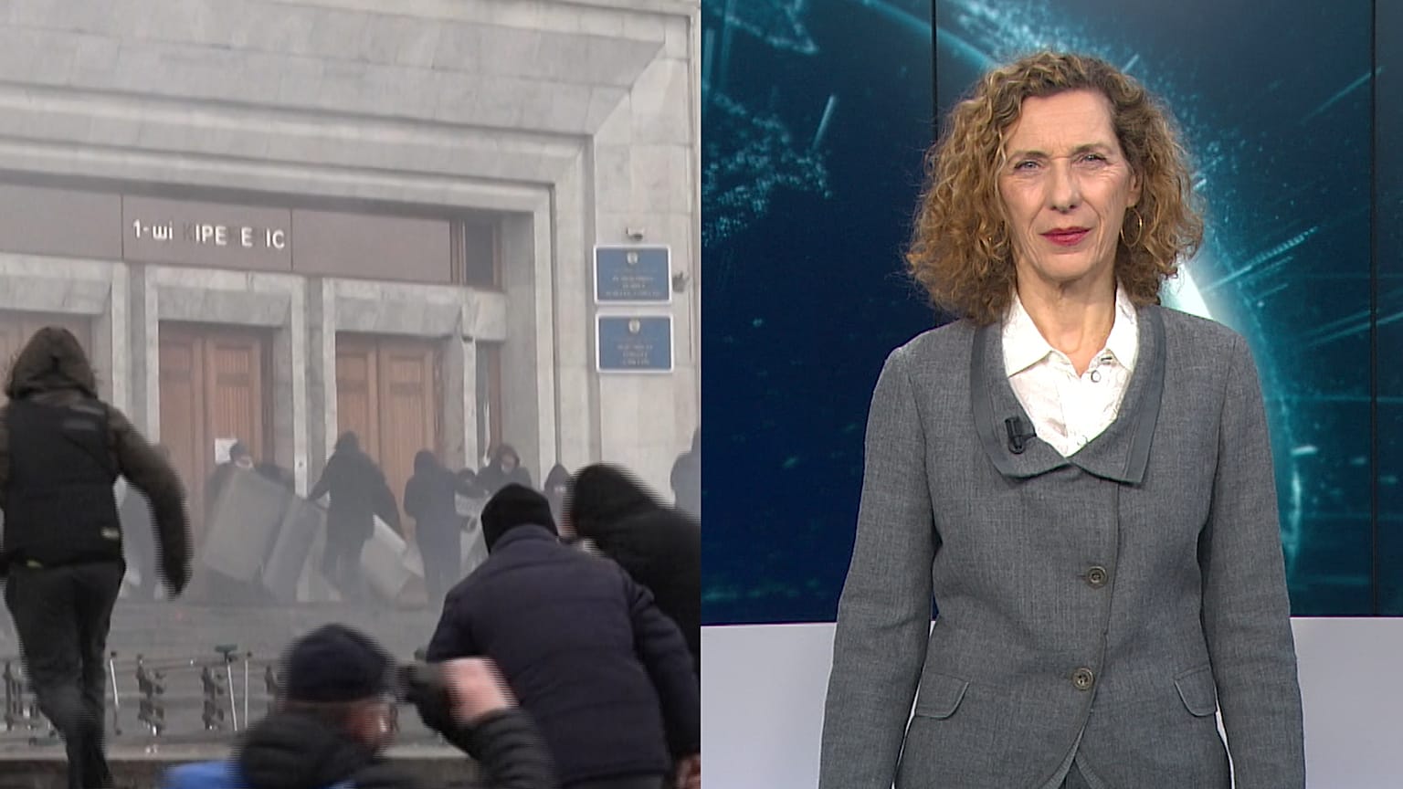Asalto al ayuntamiento de Alamaty el 5/1/2022 / Beatriz Beiras, Euronews 