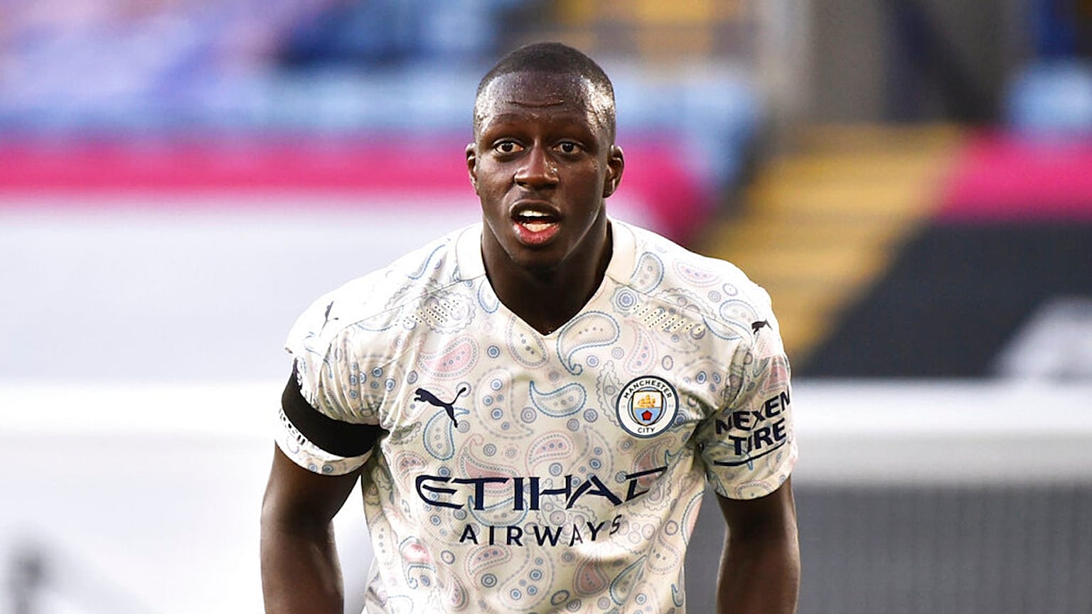 Benjamin Mendy lors d'un match face à Leicester le 3 avril 2021