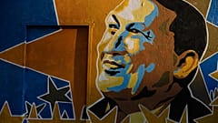 Mural con la imagen de Hugo Chávez en Barinas, estado escenario de una repetición electoral este 9 de enero de 2022