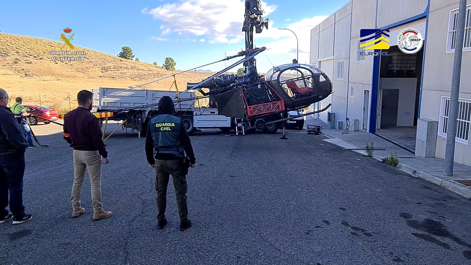 The gang had used helicopters to smuggle drugs in Spain from Morocco.
