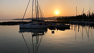 Naplemente a Balatonnál