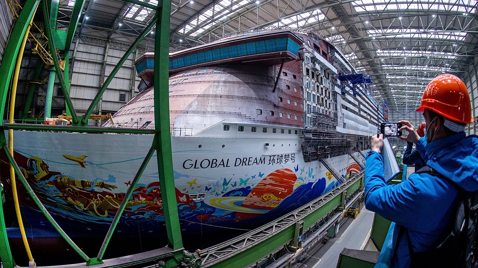 Kreuzfahrtschiff "Global Dream", MV Werften Wismar, 7. Januar 2022