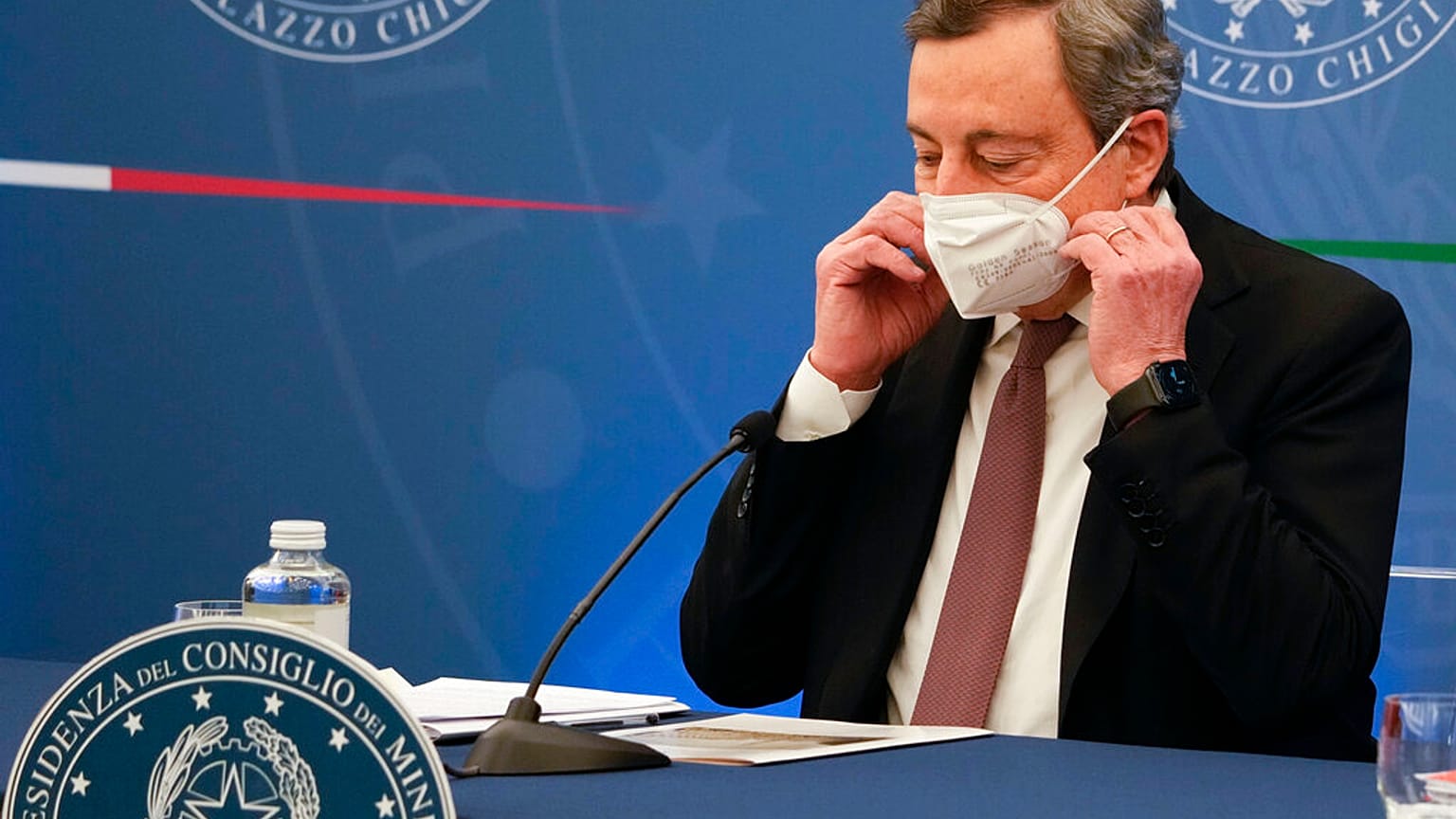 Il Presidente del Consiglio italiano Mario Draghi 