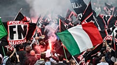 Archives : manifestation de membres du parti néofasciste "Forza Nuova" le 4 novembre 2017 à Rome