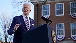President Joe Biden speaks in support of changing the Senate filibuster rules to ensure the right to vote is defended, Atlanta, Georgia, USA, Jan. 11, 2022.