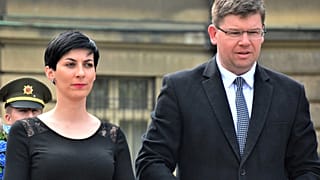 Markéta Pekarová Adamová (balo.), a cseh parlament elnöke