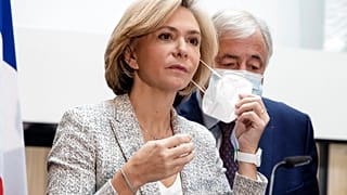 Valerie Pecresse, Kandidatin der Konservativen "Les Republicains" für die französischen Präsidentschaftswahlen 2022 während einer Pressekonferenz, 08.01.2022