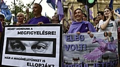 Budapesti tiltakozás a Pegasus-megfigyelések ellen, tavaly júliusban