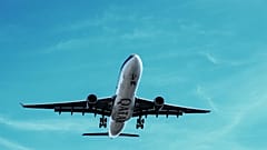 A plane takes off