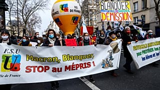 Eine der zahlreichen Demos von Lehrkräften in Frankreich an diesem Donnerstag