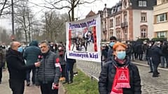 Frankfurt'ta Yusuf Yerkel protestosu