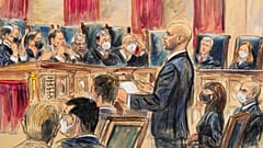 Lawyer Scott Keller argues on behalf of more than two dozen business groups seeking an immediate order from the Supreme Court to halt a vaccine-or-testing requirement. 