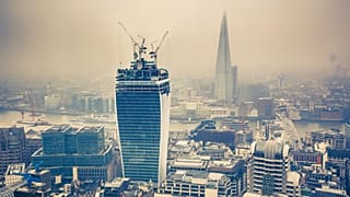 Smog over London's Shard