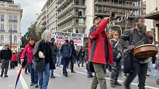 Covid-Demo in Athen