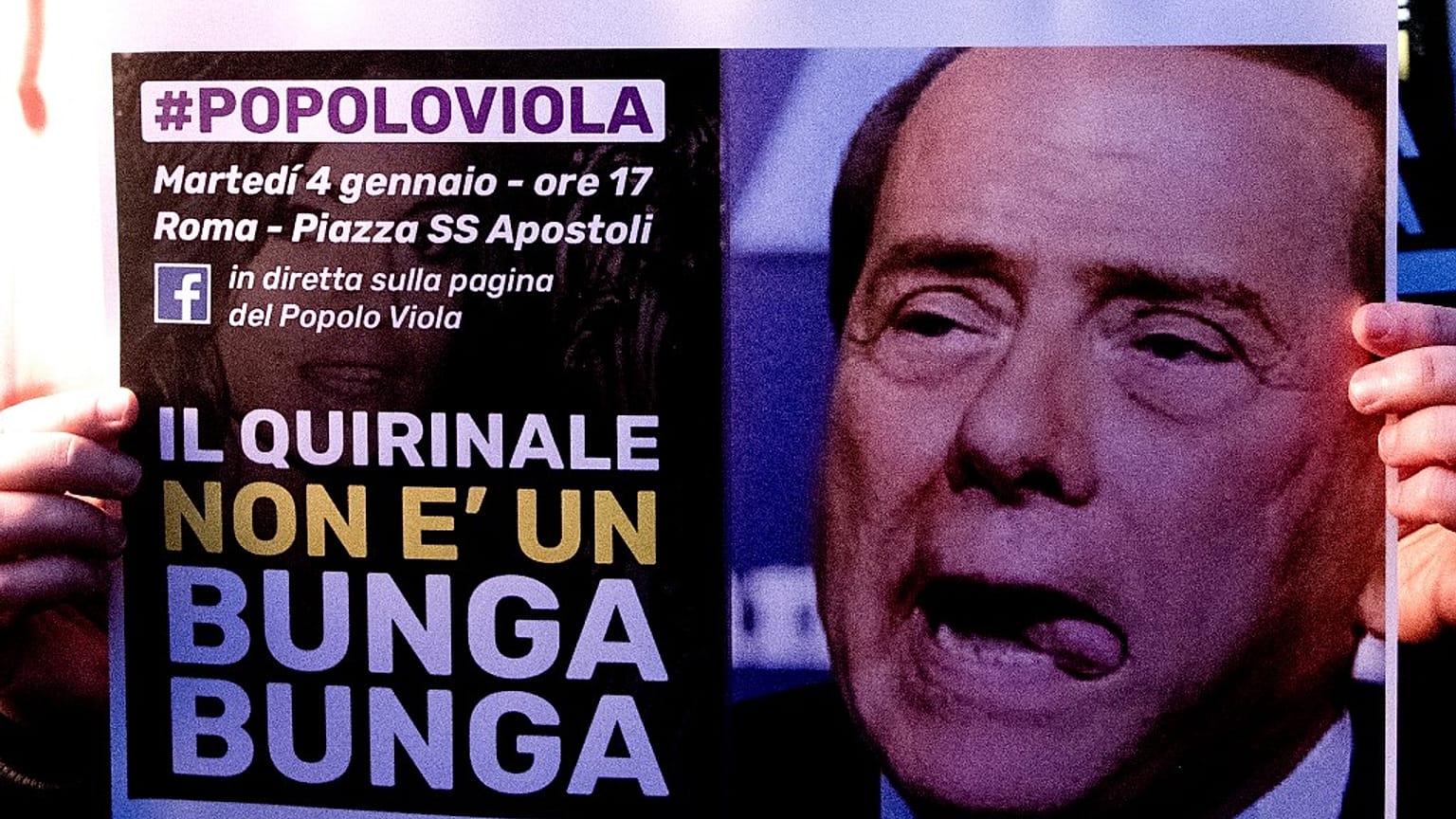 Protest gegen Silvio Berlusconi als Staatspräsident 