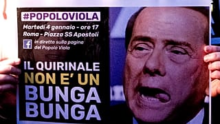 Protest gegen Silvio Berlusconi als Staatspräsident 