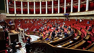 L'Assemblée nationale quelques minutes avant l'ultime vote sur le pass vaccinal, Paris (France), le 16 janvier 2022 