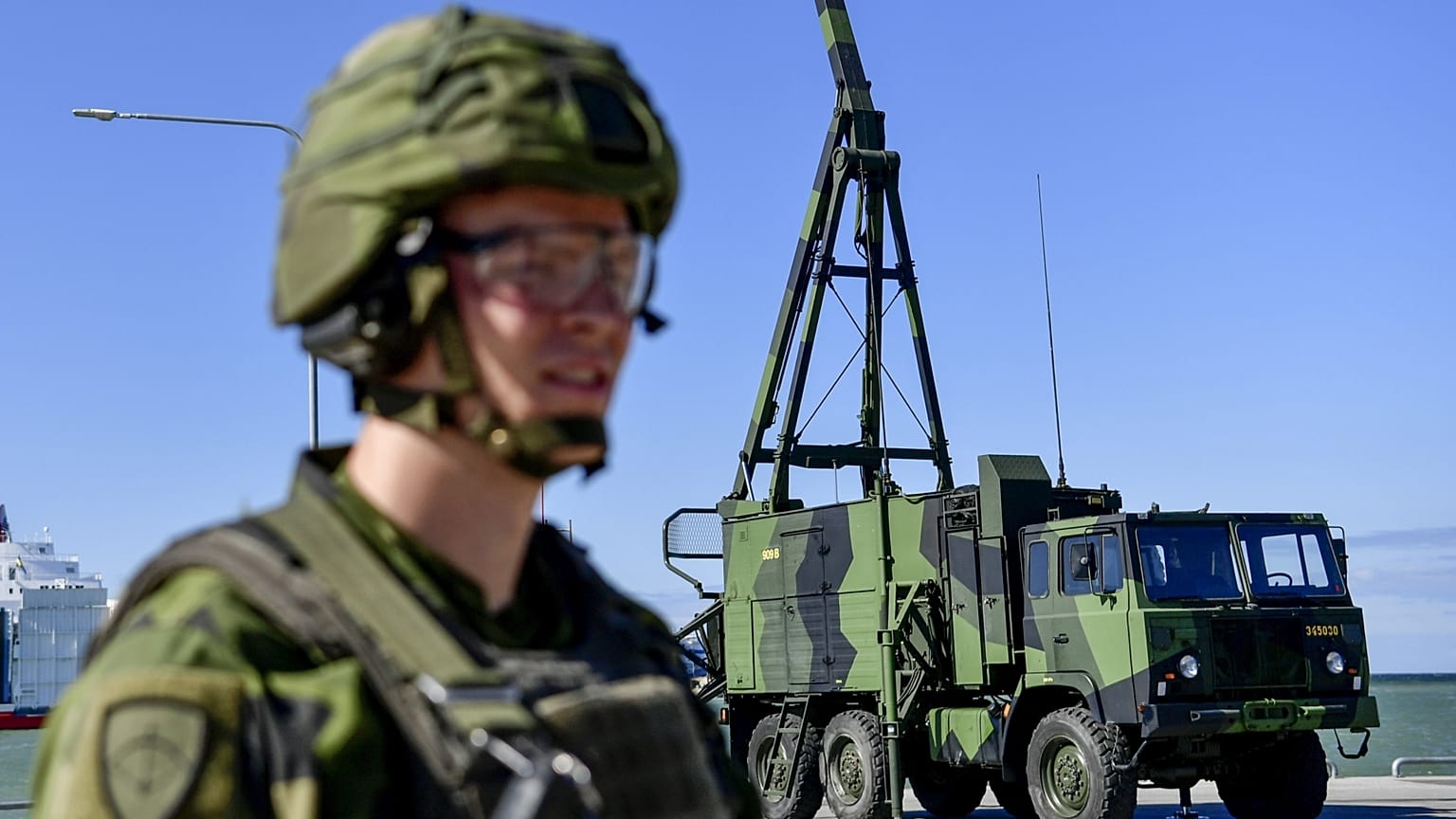 2019-es felvétel: svéd katona Gotland szigetén, az akkori orosz-svéd feszültség idején