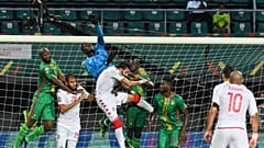 صورة من مباراة تونس وموريتانيا في كأس الأمم الإفريقية